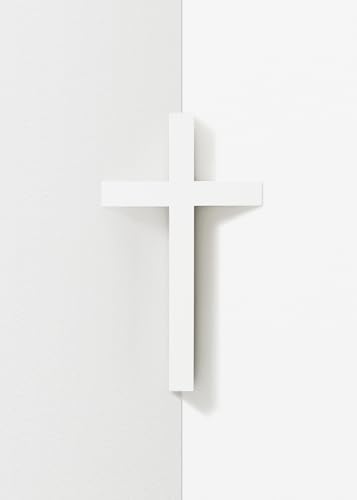 Mosery Wall Cross Corner-Attached White 59 Inch