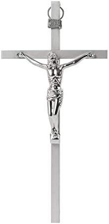 VINETEN 8 Inch Silver Crucifix Wall Cross