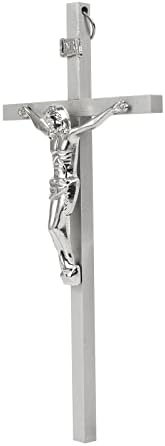 VINETEN 8 Inch Silver Crucifix Wall Cross