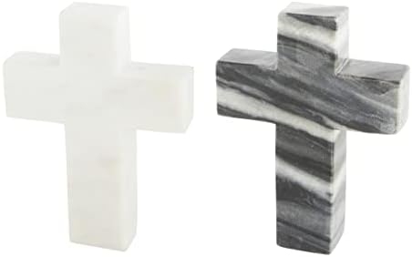 Mud Pie Marble Cross White 6 x 45 Inches 1 Count