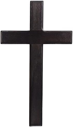 BESPORTBLE Wooden Cross Wall Decoration Black