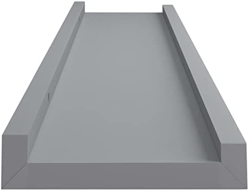 2 Pcs Gray Floating Photo Ledge Shelves Set