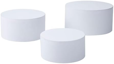 Fun Express White Round Buffet Riser Set 3 Pieces