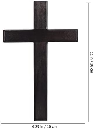 BESPORTBLE Wooden Cross Wall Decoration Black