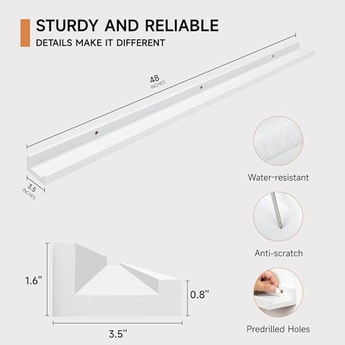 Fun Memories 48 Inch Floating Shelf Set of 4