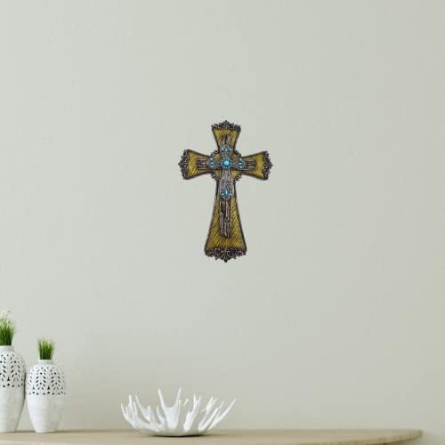Comfy Hour Faith and Hope Blue Wall Hanging Cross 1