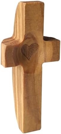 Cross My Heart Encouragement Gift Wooden Cross for Anxiety Relief
