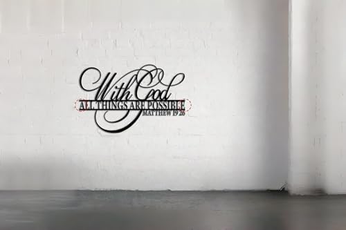 With God All Things Are Possible Metal Wall Decor