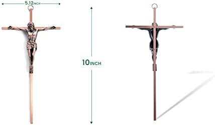 DCCXN 10 Inch Antique Copper Crucifix Wall Decor