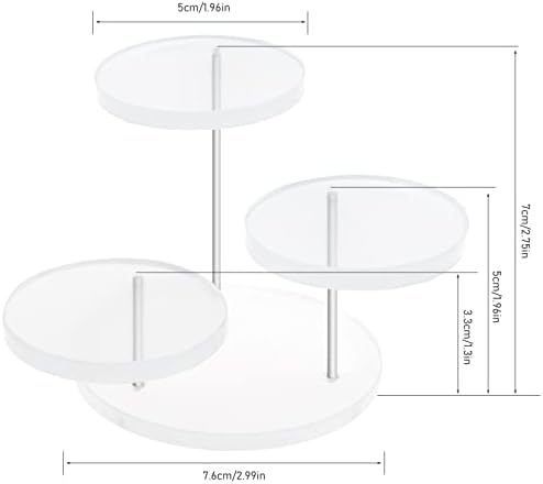 Mini Acrylic Display Riser 3 Tier Round Ring Stand