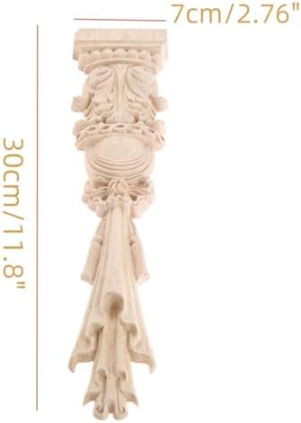 MUXSAM Wooden Carved Onlays 2-Pack for Decor