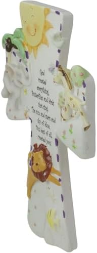 God Created Everything 7 Inch Wall Cross Decor