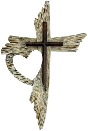 Top Brass One Love Rustic Wall Cross 12-Inch