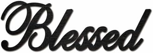 Blessed Wooden Sign Wall Decor Unfinished Letter Cutout