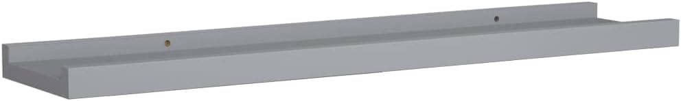 2 Pcs Gray Floating Photo Ledge Shelves Set