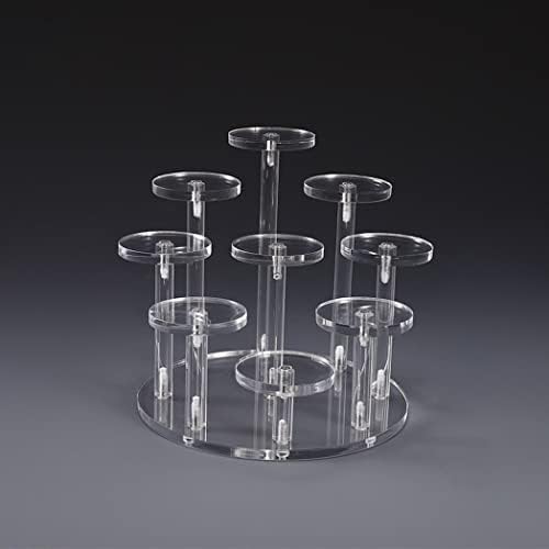 9 Tier Acrylic Riser Display Stand for Mini Figures and Jewelry