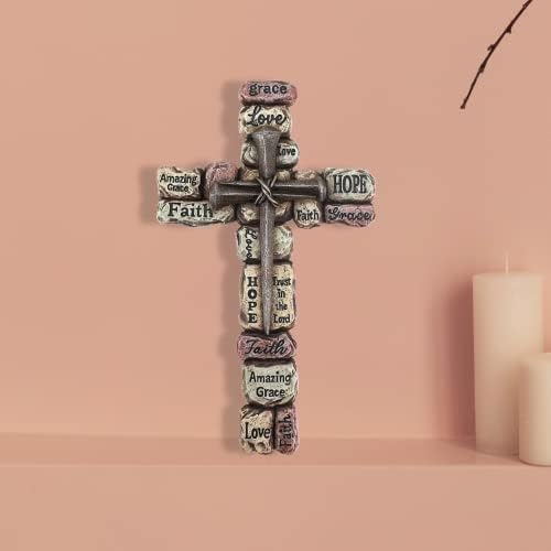 Comfy Hour Faith and Hope Wall Cross 12 Inch