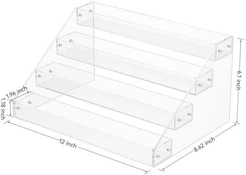 Valiayi 12inch 4 Tier Acrylic Display Riser Stand