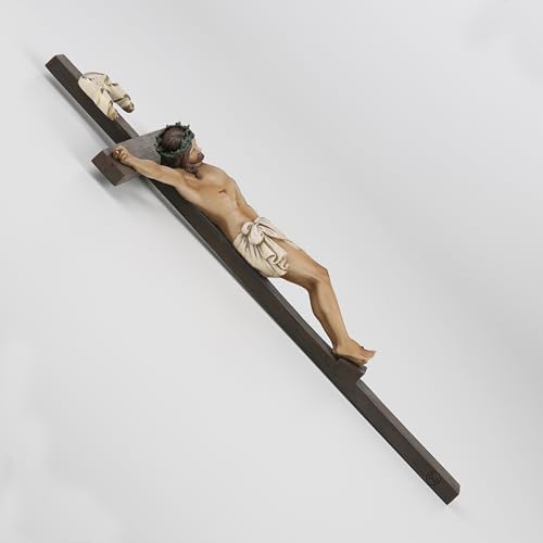 BC Catholic Crucifix Wall Cross 10 Inch Handmade Renaissance Sculpture