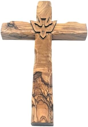 Zuluf 78 Inch Olive Wood Dove Cross Wall Decor