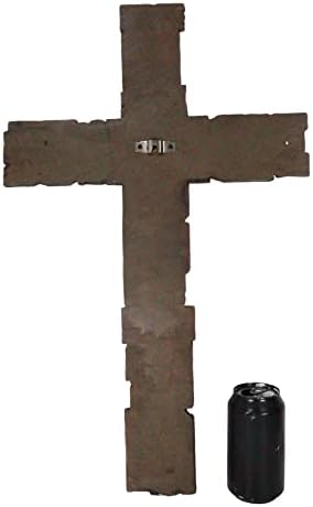 Ebros Gift Rustic Wall Cross Decor with Inspirational Words