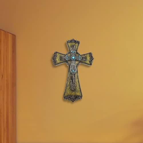 Comfy Hour Faith and Hope Blue Wall Hanging Cross 1