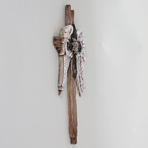BC Home Decor Angel Wings Cross Wall Dcor