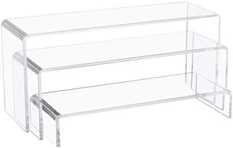 Jusalpha 3-Piece Clear Acrylic Riser Set for Home Display