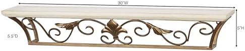 Touch of Class Delia Ivory Fleur De Lis Wall Shelf