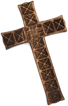 Mahasu Cross Mango Wood Wall Hanging Crucifix Catholic Decor