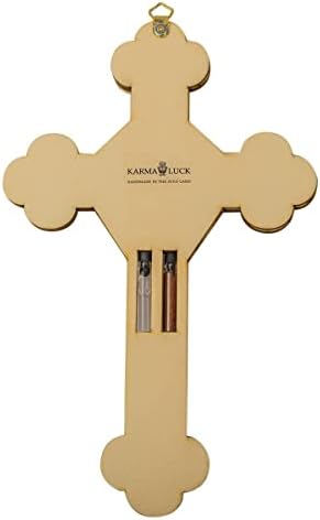 KARMA AND LUCK Multistone Wall Cross Protection Plaque