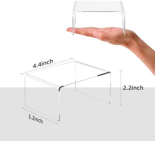 CLAY TONIC 12-Piece Clear Acrylic Display Riser for Funko POP Figures