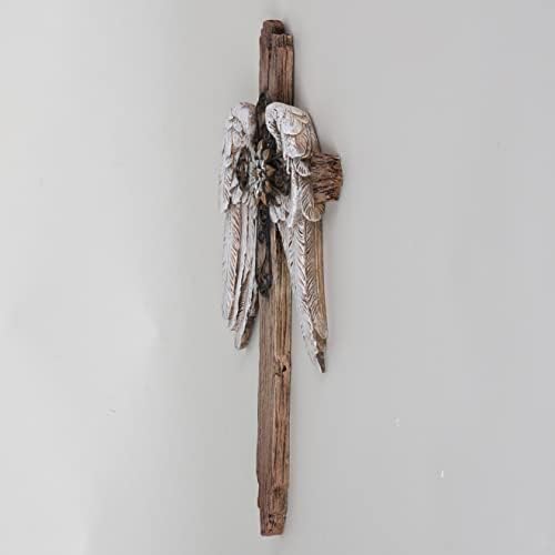 BC Home Decor Angel Wings Cross Wall Dcor