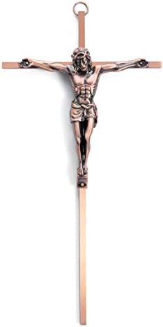 DCCXN 10 Inch Antique Copper Crucifix Wall Decor