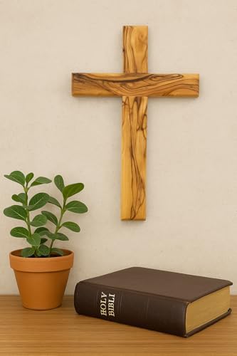 Zuluf Wall Hanging Olive Wood Cross Hand Carved Home Decor