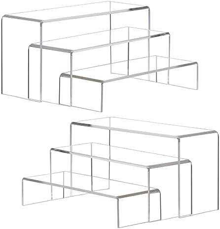 ANDGOO Clear Acrylic Display Risers 2 Sets