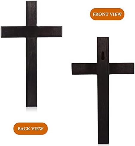 BESPORTBLE Wooden Cross Wall Decoration Black