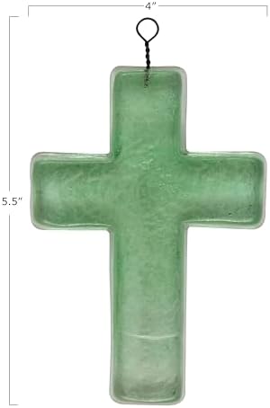 Creative Co Op Recycled Glass Wall Cross