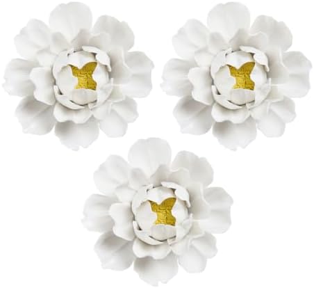Beavorty 3D Ceramic Flower Wall Art Decor