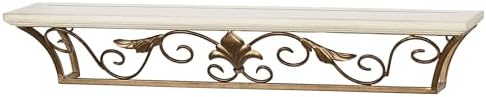 Touch of Class Delia Ivory Fleur De Lis Wall Shelf