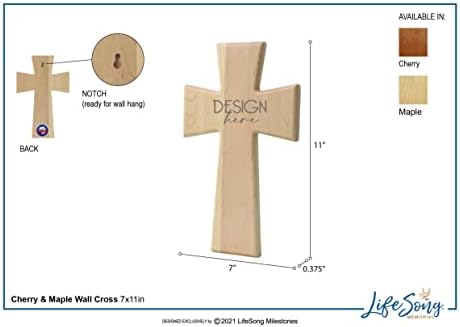 LifeSong Milestones Personalized Wooden Wall Cross