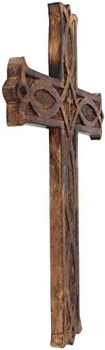 IBLAY Wooden Religious Catholic Wall Cross 18x12 Inches Decor