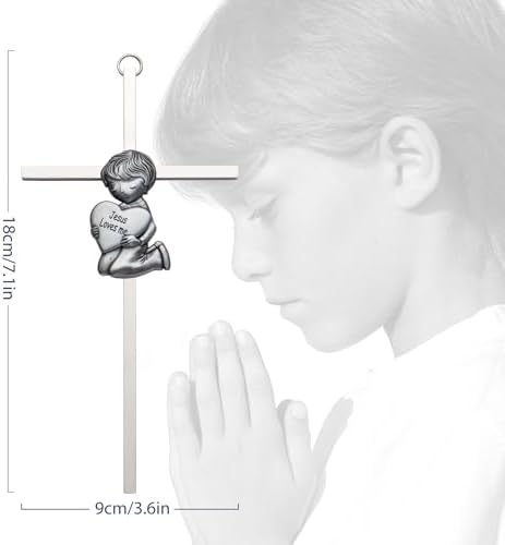 Baby Wall Cross Silver Blessing Baptism Gift for Boys
