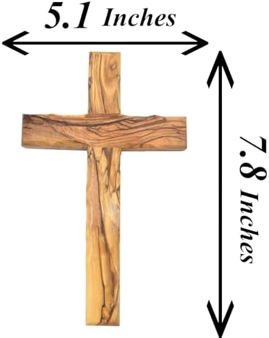 Zuluf Wall Hanging Olive Wood Cross Hand Carved Home Decor