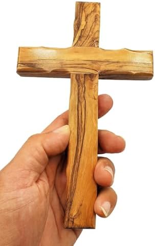Zuluf Wall Hanging Olive Wood Cross Hand Carved Home Decor