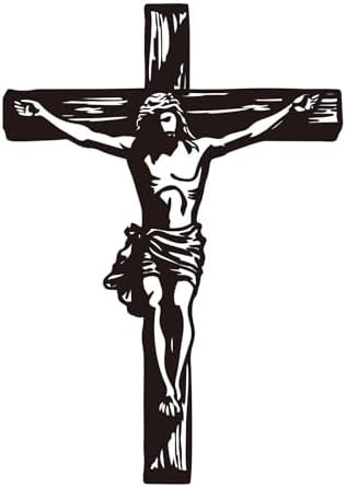 WAKOSAN Black Metal Crucifix Wall Art 3D Shadow Cross
