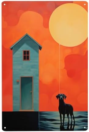 Solar Serenity Modern Dog and Cat Wall Art Sign