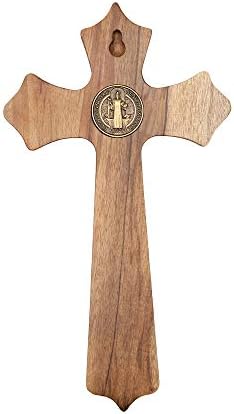 Intercession Wall Wood Cross Crucifix 10 Inches