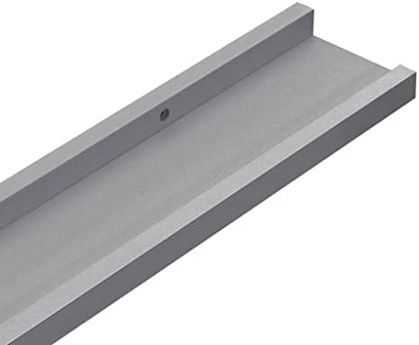 2 Pcs Gray Floating Photo Ledge Shelves Set
