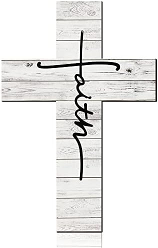 Jetec Faith Cross Wall Art Wooden Christian Decor